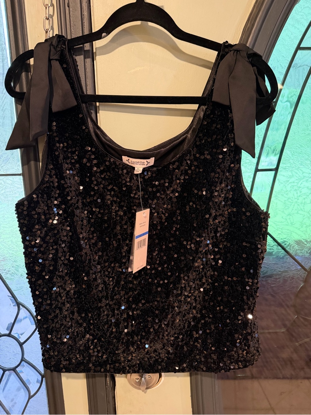 Nannette Black Sequin Tank Top